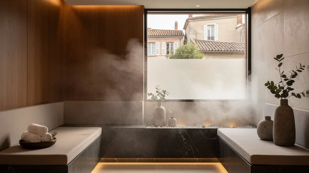 Interieur d un spa moderne et serein a Toulouse